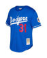 Фото #2 товара Men's Mike Piazza Royal Los Angeles Dodgers Big and Tall Cooperstown Collection Mesh Button-Up Jersey