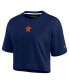 Фото #3 товара Women's Navy Houston Astros Elements Super Soft Boxy Cropped T-Shirt