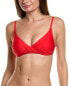 Фото #1 товара Helen Jon Shirred Crossover Bra Bikini Top Women's Orange Xs