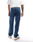 ASOS DESIGN baggy jeans with darts in mid wash blue