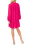 Фото #2 товара CeCe 290333 Clip Dot Ruffle Long Sleeve Shift Dress in Bright Rose, Size Small