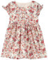 Фото #2 товара Baby Floral Print Puff Sleeve Dress 9M