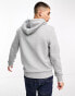 Fred Perry tipped hoodie in steel marl grey