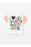 Фото #4 товара LCW baby Bisiklet Yaka Kısa Kollu Minnie Mouse Baskılı Kız Bebek T-shirt ve Tayt 2'li Takım
