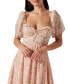 ფოტო #1 პროდუქტის Women's Pompeo Printed Puff-Sleeve Midi Dress