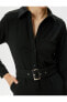 Фото #10 товара Рубашка Koton Tulum Long Sleeve Belted Shirt Yaka Buttoned Pocketed