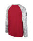 ფოტო #2 პროდუქტის Big Boys Crimson, Camo Oklahoma Sooners OHT Military-Inspired Appreciation Dark Star Raglan Long Sleeve T-shirt