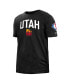 Фото #3 товара Men's Black Utah Jazz 2021/22 City Edition Brushed Jersey T-shirt