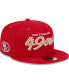 ფოტო #1 პროდუქტის Men's Scarlet San Francisco 49ers Main Script 9FIFTY Snapback Hat