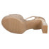Фото #5 товара Chinese Laundry Asher Metallic Platform Block Heels Womens Gold Dress Sandals B