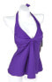 Gottex Contour Royal Womens Swimwear Purple Neck Tie Tankini Top Size 6