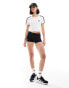 adidas Performance Essentials 3-stripes t-shirt in white