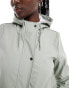 Фото #3 товара Brave Soul rubberised rain coat in light sage green