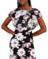 ფოტო #4 პროდუქტის Petite Floral-Print Chiffon Overlay Midi Dress