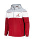 Men's Crimson Alabama Crimson Tide Center Line Half-Zip Raglan Hoodie Jacket