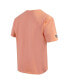 ფოტო #2 პროდუქტის Men's Snoopy Orange Peanuts Chilling on a Float Loose T-Shirt