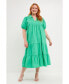 ფოტო #2 პროდუქტის Plus Size Poplin Midi Dress