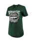 Women's Green Michigan State Spartans Wild Lips Core T-shirt