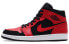 Фото #1 товара Кроссовки Nike Air Jordan 1 Mid Reverse Bred (Красный, Черный)