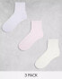 Фото #2 товара ASOS DESIGN 3 pack ankle marl socks in multi