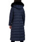 ფოტო #2 პროდუქტის Womens Maxi Shine Bibbed Faux-Fur-Trimmed Hooded Puffer Coat
