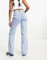 Фото #8 товара Stradivarius STR straight leg jean in light wash blue