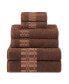 Фото #1 товара Larissa Geometric Embroidered Jacquard Border Cotton 4-Pc. Bath Towel Set