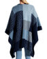 Nic + Zoe Cozy Reversible Jacquard Poncho Women's 1Sz