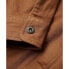 SUPERDRY Merchant Herringbone long sleeve shirt Denim Co Tobacco Brown, S - фото #4