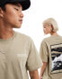 Dickies north plain short sleeve back print t-shirt in khaki- exclusive to asos