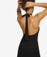 Women's Rosette-Trim Open-Back Halter Dress
