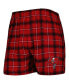 Фото #3 товара Men's Red, Black Tampa Bay Buccaneers Ledger Flannel Boxers