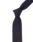 Фото #1 товара Boss Hugo Boss Dark Blue Dots Wool-Blend Tie Men's Blue Pce.