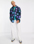 ASOS DESIGN 90s oversized polar fleece shirt in naive floral