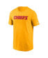 Men's Gold Kansas City Chiefs Primetime Wordmark Essential T-Shirt