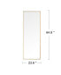 Фото #8 товара Wall-Mounted Alloy Frame Full Length Mirror