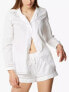 Maison Lejaby 268917 Women's White Cotton Pyjama Shirt White Size S