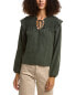 Bella Dahl Smocked Ruffle Pullover Women's