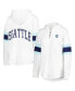 ფოტო #1 პროდუქტის Women's White Seattle Kraken Game Plan Lace-Up Long Sleeve Hoodie T-shirt