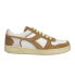 Фото #1 товара Diadora Magic Basket Low Suede Leather Lace Up Mens Brown, White Sneakers Casua