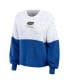 Фото #3 товара Women's White, Royal Florida Gators Colorblock Script Pullover Sweater