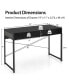 Фото #2 товара Computer Desk Metal Frame Study Table Home Office Workstation