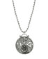 Фото #1 товара Pewter Christian Medallion with Cross Anchor Dove Necklace