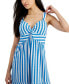 ფოტო #4 პროდუქტის Petite Striped Twist-Front Maxi Dress