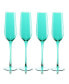 Carnival Champagne Flutes, Set of 4