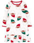 Santa Fleece Nightgown 6-7