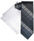 Фото #1 товара Men's Ornate Block Tie & Solid Pocket Square Set