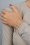 Playful silver bracelet Stars with zircons BRC156W