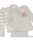 ფოტო #3 პროდუქტის Infant Boys 4-Piece Mix n Match Long Sleeve Top and Jogger Pants Waffle Pajama Set