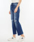 Women's High Rise Criss-Cross Straight Jeans